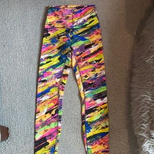Colorful Lulu lemon leggings, high rise, brand new